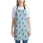 Ice Hockey Players Pattern Print Apron
