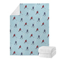 Ice Hockey Players Pattern Print Blanket