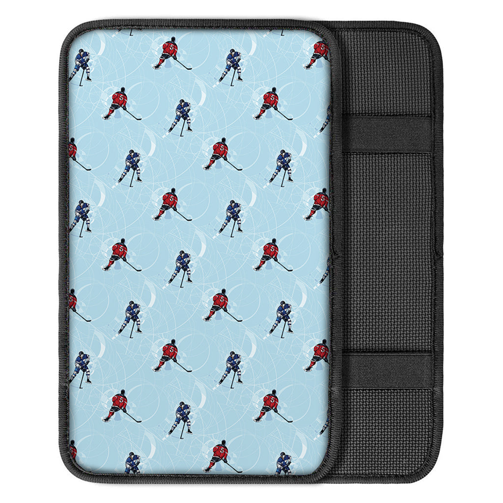Ice Hockey Players Pattern Print Car Center Console Cover