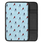 Ice Hockey Players Pattern Print Car Center Console Cover
