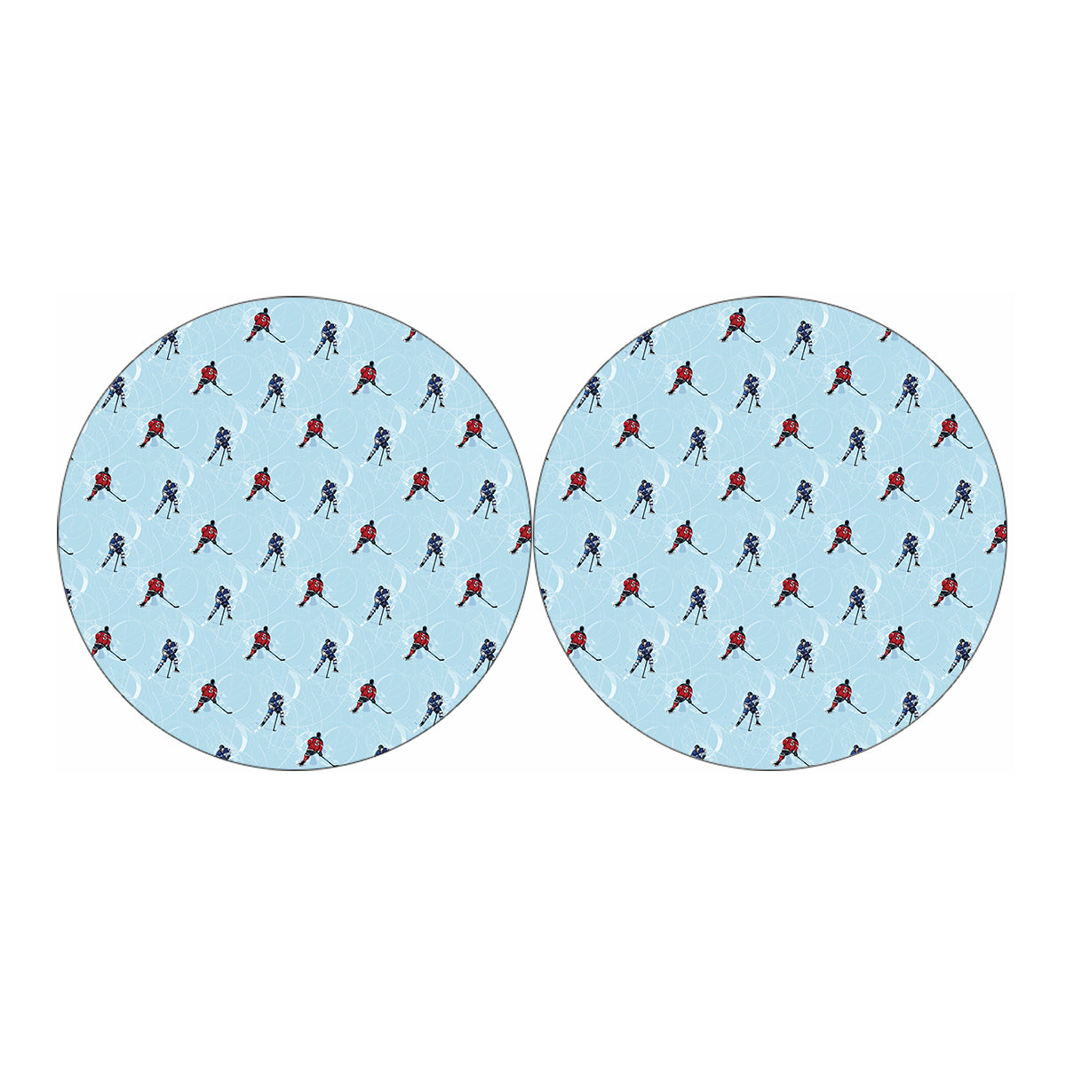Ice Hockey Players Pattern Print Car Coasters