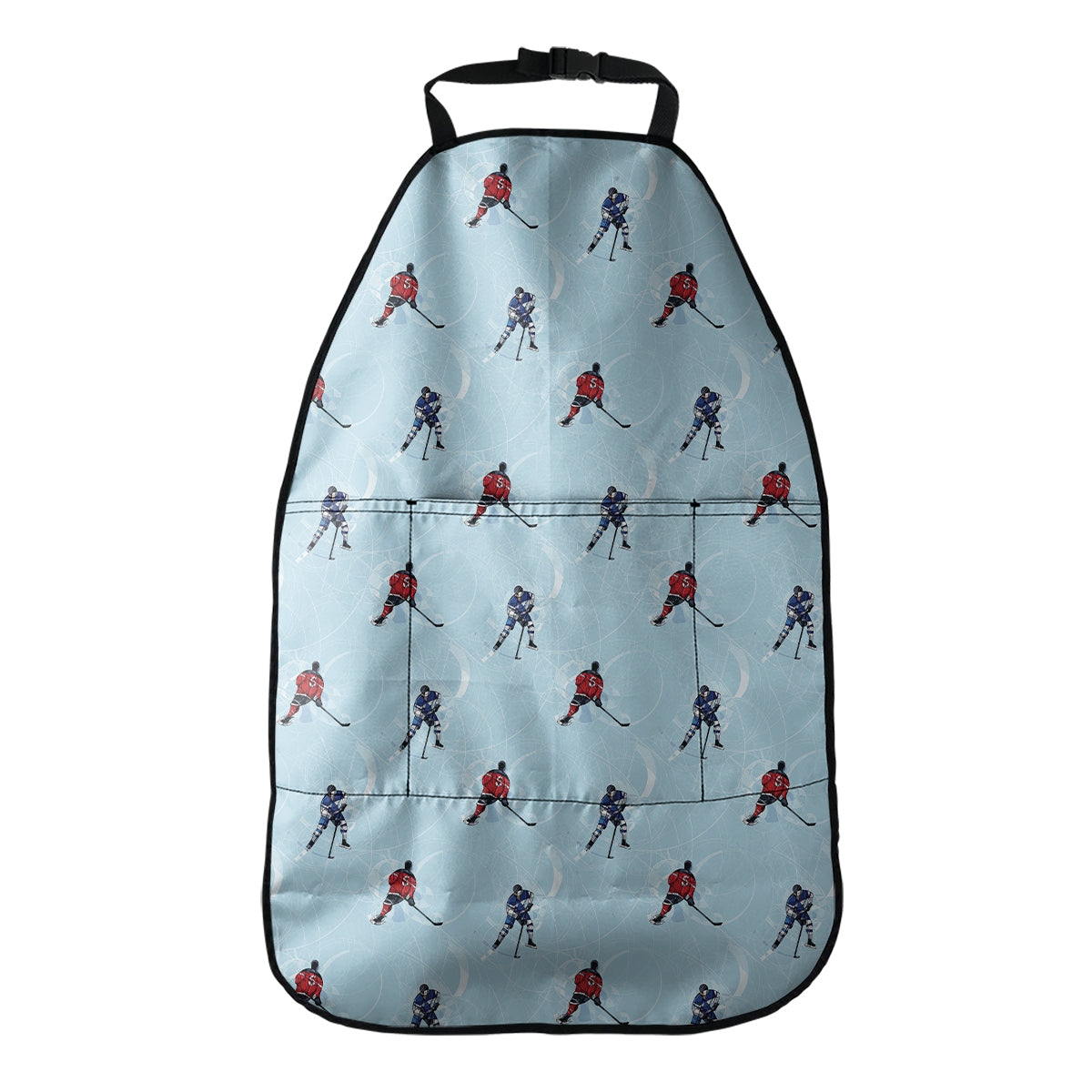 Ice Hockey Players Pattern Print Car Seat Organizers