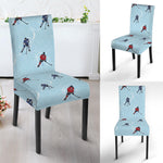 Ice Hockey Players Pattern Print Dining Chair Slipcover