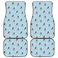 Ice Hockey Players Pattern Print Front and Back Car Floor Mats