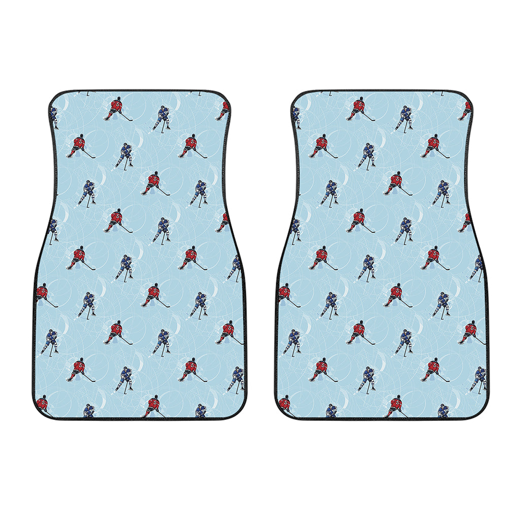 Ice Hockey Players Pattern Print Front Car Floor Mats