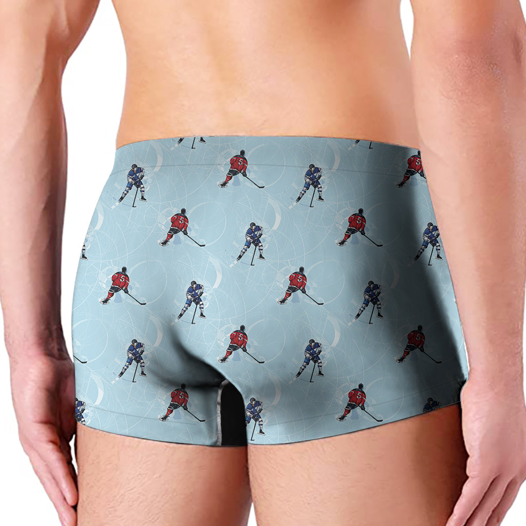 Ice Hockey Players Pattern Print Men's Boxer Briefs