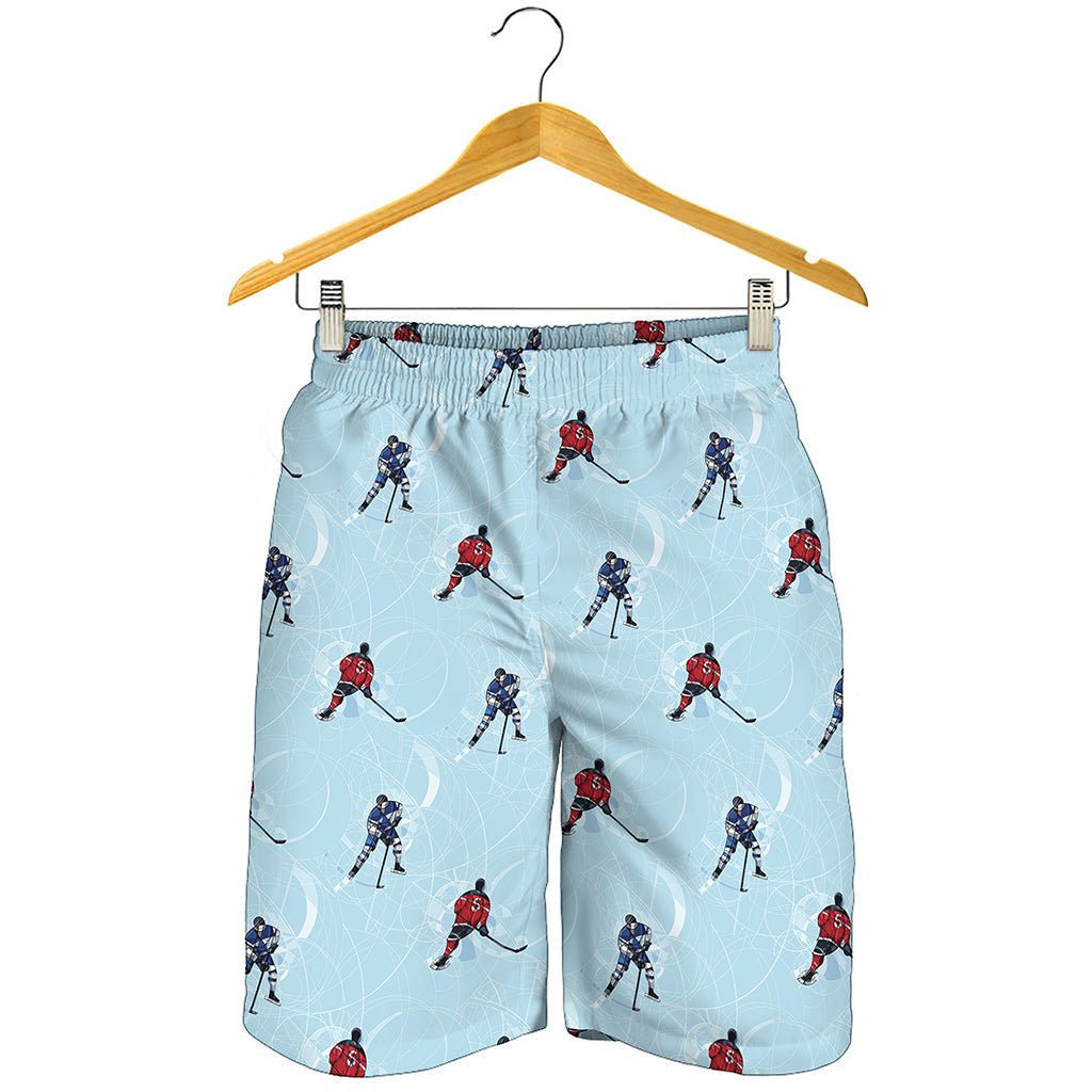 Ice Hockey Players Pattern Print Men's Shorts
