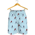 Ice Hockey Players Pattern Print Men's Shorts