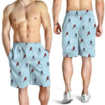 Ice Hockey Players Pattern Print Men's Shorts