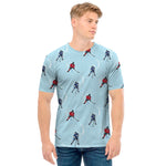 Ice Hockey Players Pattern Print Men's T-Shirt