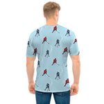 Ice Hockey Players Pattern Print Men's T-Shirt