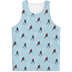 Ice Hockey Players Pattern Print Men's Tank Top