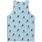 Ice Hockey Players Pattern Print Men's Tank Top