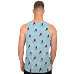 Ice Hockey Players Pattern Print Men's Tank Top