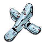 Ice Hockey Players Pattern Print Muay Thai Shin Guard