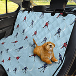 Ice Hockey Players Pattern Print Pet Car Back Seat Cover