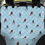Ice Hockey Players Pattern Print Pet Car Back Seat Cover