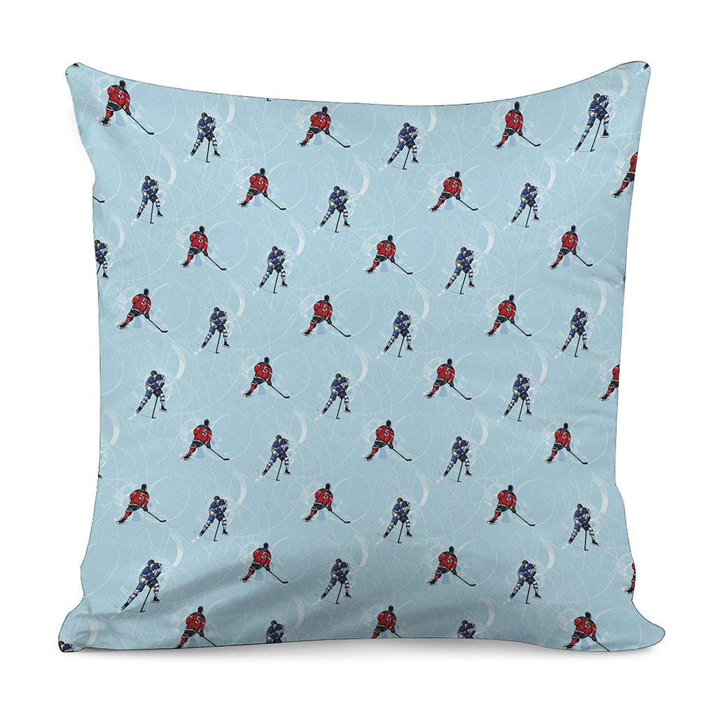 Ice Hockey Players Pattern Print Pillow Cover