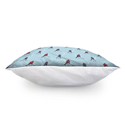 Ice Hockey Players Pattern Print Pillow Cover