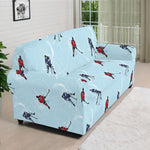 Ice Hockey Players Pattern Print Sofa Cover