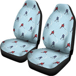 Ice Hockey Players Pattern Print Universal Fit Car Seat Covers