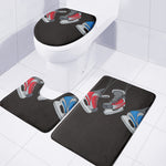 Ice Hockey Skates Print 3 Piece Bath Mat Set