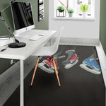 Ice Hockey Skates Print Area Rug