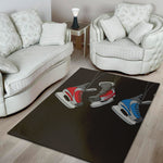 Ice Hockey Skates Print Area Rug