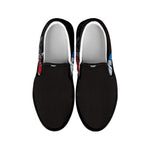 Ice Hockey Skates Print Black Slip On Shoes