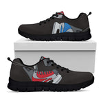 Ice Hockey Skates Print Black Sneakers