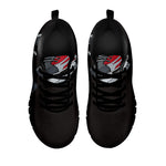 Ice Hockey Skates Print Black Sneakers