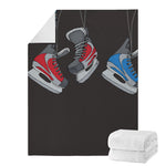 Ice Hockey Skates Print Blanket