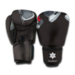 Ice Hockey Skates Print Boxing Gloves