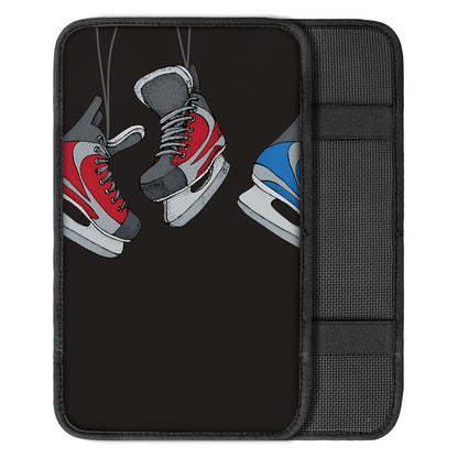 Ice Hockey Skates Print Car Center Console Cover
