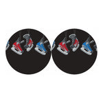 Ice Hockey Skates Print Car Coasters