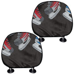 Ice Hockey Skates Print Car Headrest Covers