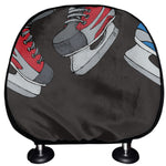 Ice Hockey Skates Print Car Headrest Covers