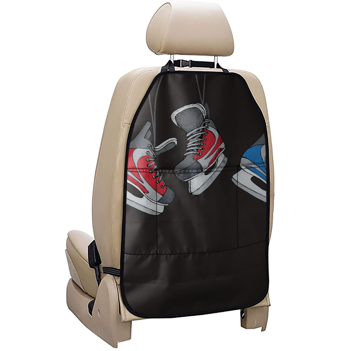 Ice Hockey Skates Print Car Seat Organizers