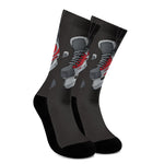 Ice Hockey Skates Print Crew Socks