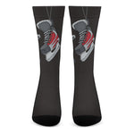 Ice Hockey Skates Print Crew Socks