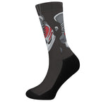 Ice Hockey Skates Print Crew Socks