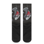 Ice Hockey Skates Print Crew Socks