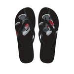 Ice Hockey Skates Print Flip Flops