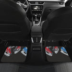 Ice Hockey Skates Print Front and Back Car Floor Mats
