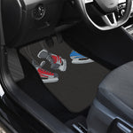 Ice Hockey Skates Print Front and Back Car Floor Mats