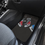 Ice Hockey Skates Print Front and Back Car Floor Mats