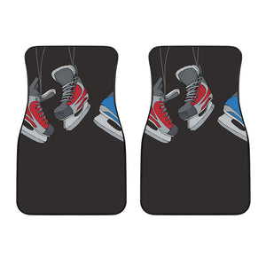 Ice Hockey Skates Print Front Car Floor Mats