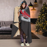 Ice Hockey Skates Print Hooded Blanket