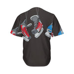 Ice Hockey Skates Print Men's Baseball Jersey