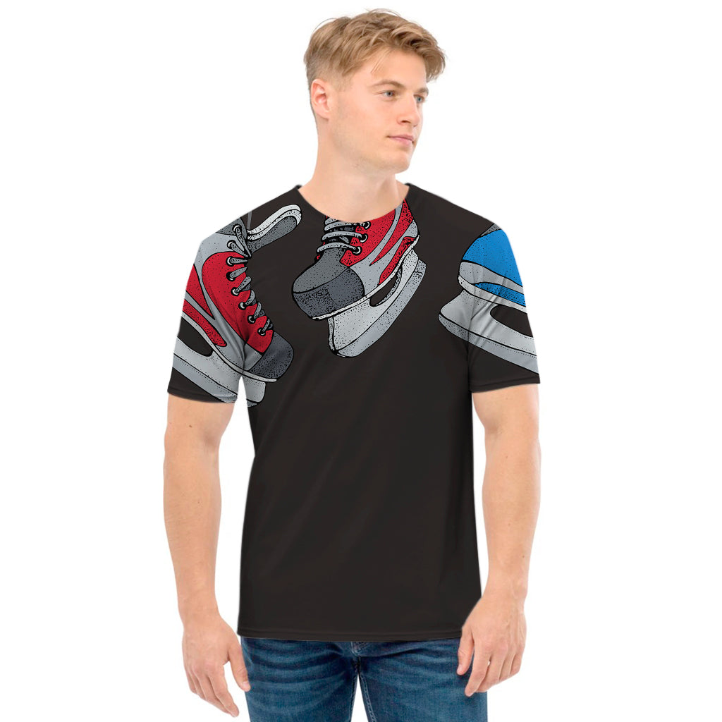Ice Hockey Skates Print Men's T-Shirt